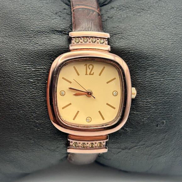 Mreurio Accessories - Mreurio Metallic Brown Women’s Minimalist Watch New Battery
